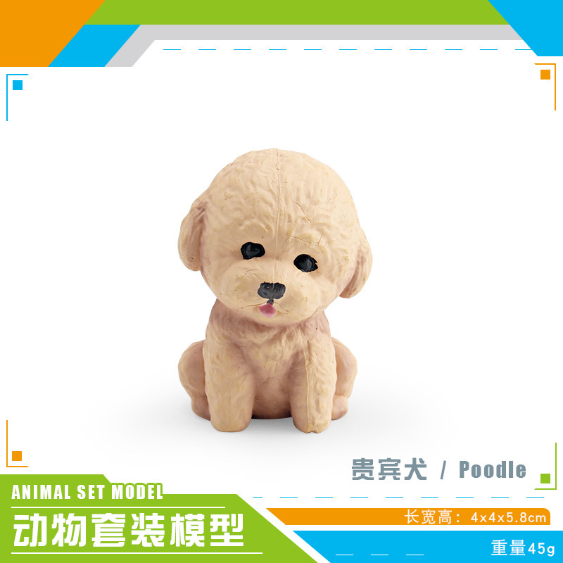 Transfronterizos mini simulación perro de madera panda cerdo conejo blanco serpiente blanca hámster nutria foca animal adornos modelo juguete