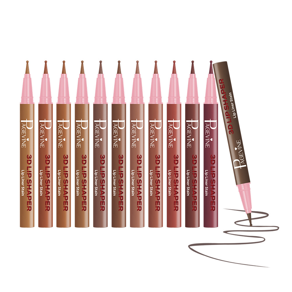 El estilo transfronterizo PAGE VINE lápiz de maquillaje de color natural no es fácil de manchar lápiz de maquillaje de labios de cabeza redonda