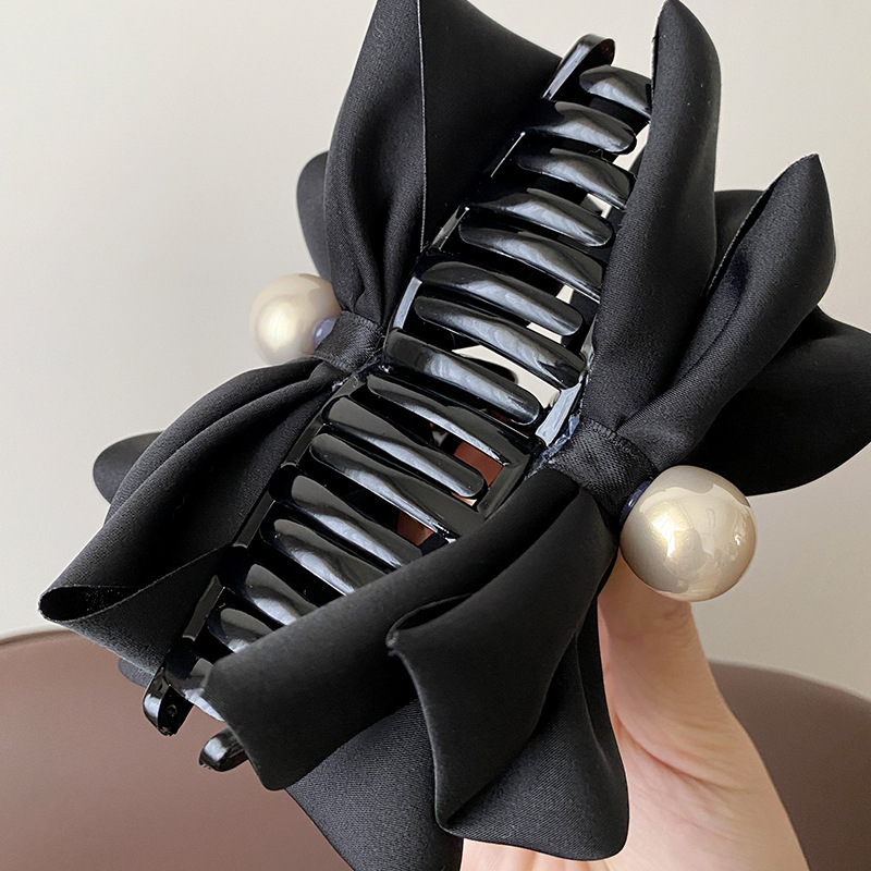 5,12 Zoll Retro-Haifischclip mit großer Schleife für Damen – Vintage-Haarspange mit voluminösem Design, hochwertiges Haar-Accessoire – Detail 10