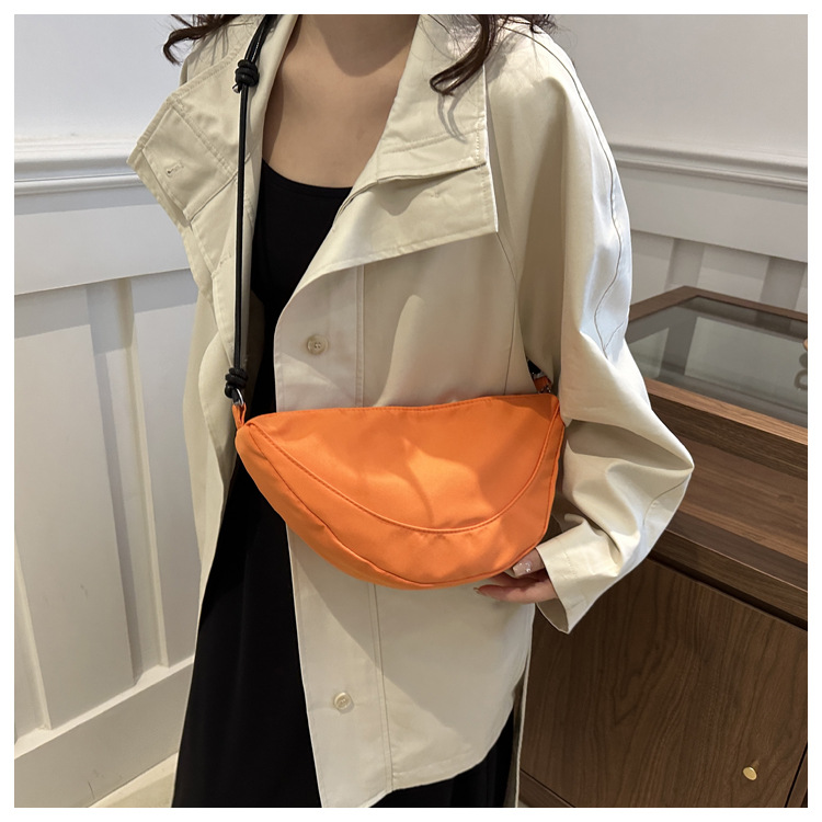 Oxford fabric 2024 casual new style with contrasting colors, light and simple, single-shoulder crossbody, underarm dumpling bag for women undefined