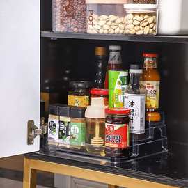 家用调料阶梯式整理多层台面酱油瓶罐收纳神器厨房调味瓶置物架
