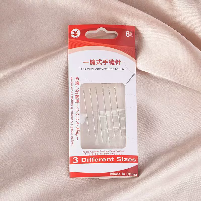 Набор из 6 улучшенных боковых игл для вышивания, игл с боковой нитью, игл для глухих, игл для пожилых людей без нити, игл без нити.