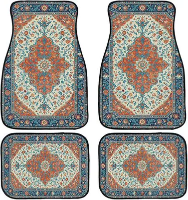 Car Floor Mats Four-Piece – Universal Foot Pad - 1-143-color-6-3344cm-two-piece-set