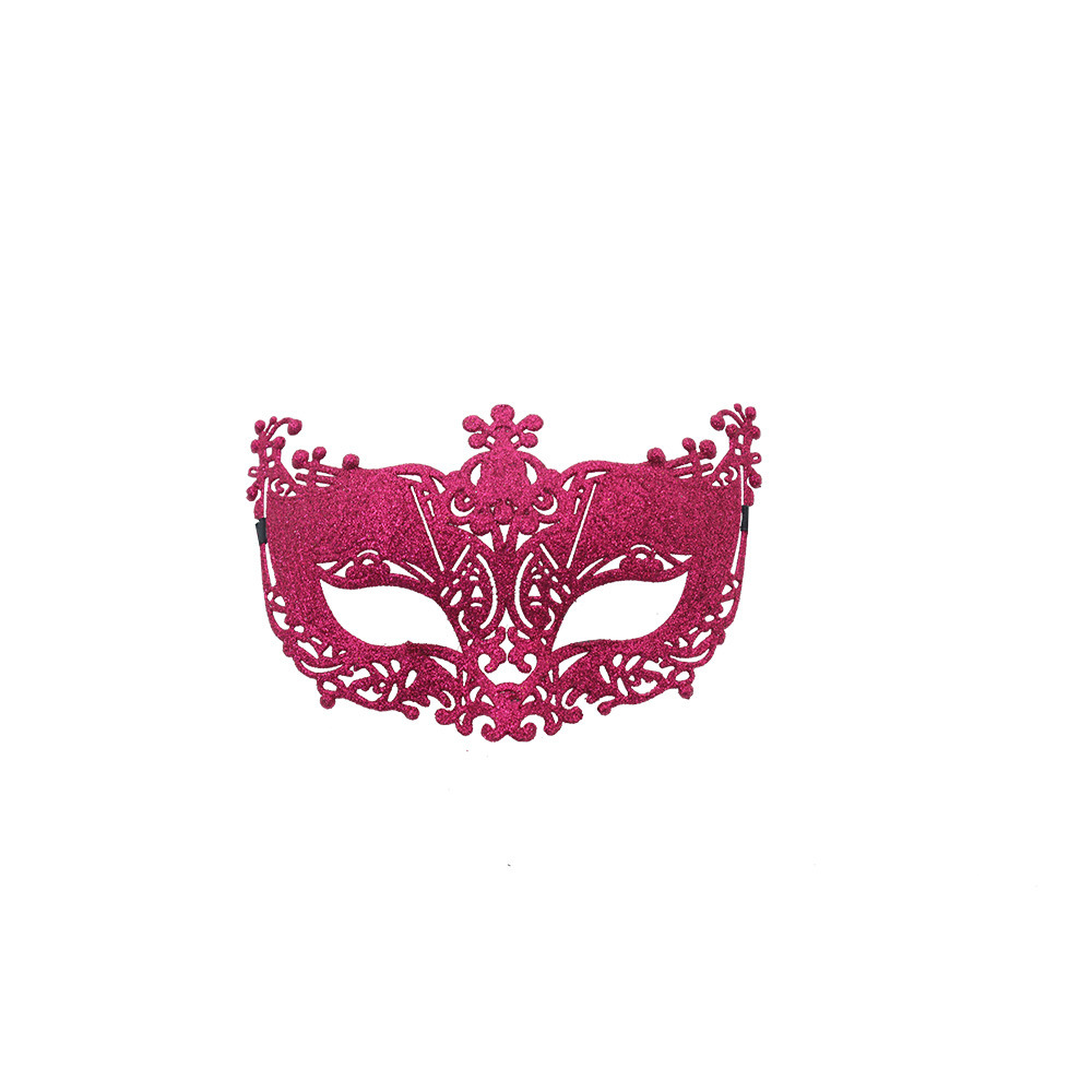 Amazon Carnaval Fox Half Face Mask Polvo de Oro Hollow Ball Halloween Venecia máscara de maquillaje de plástico