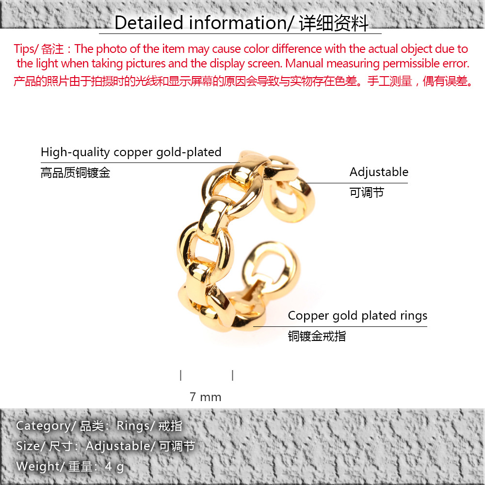 simple irregular cross chain ring