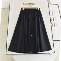 Summer fitted colored long skirt, A-line