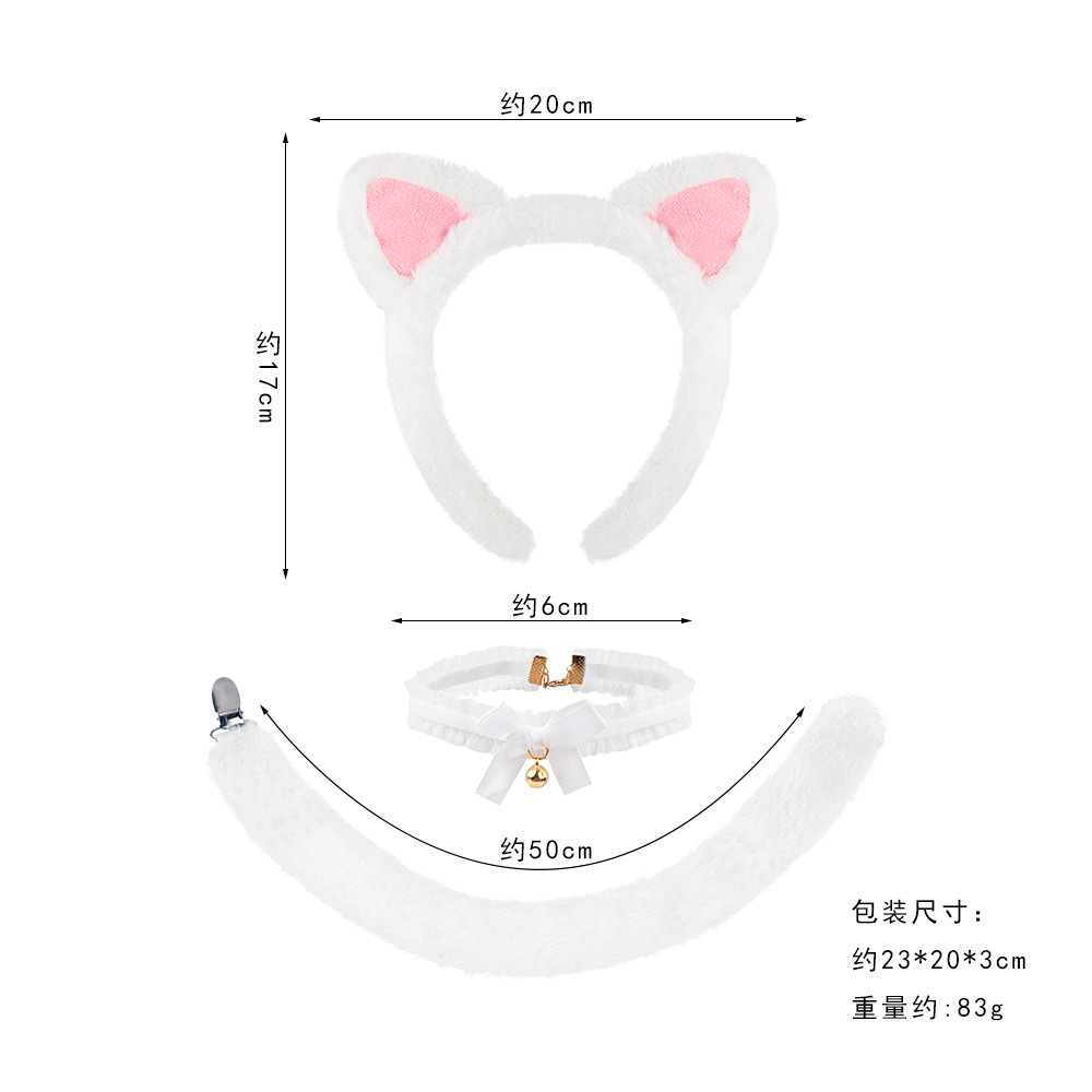 Diadema de Peluche con Orejas de Gato Suave Sujeción de Cabello para Lavarse la Cara y Fiestas de Halloween