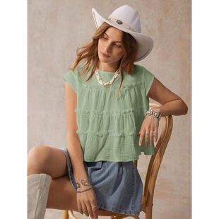 W 10869 Women's Loose Cotton Shirt ���������� �羳����