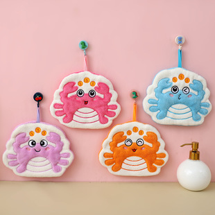 Hanging Absorbent Hand Towel Thickened Quick-Drying Hand Cloth Bathroom Kitchen Towel Face Towel Handkerchief