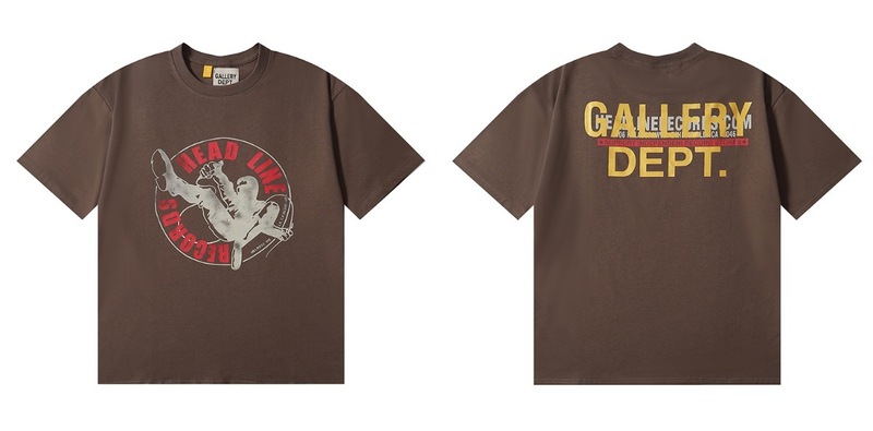 正確版GALLERY DEPT美潮洗水高品質プリント半袖高街落書きtシャツ|undefined