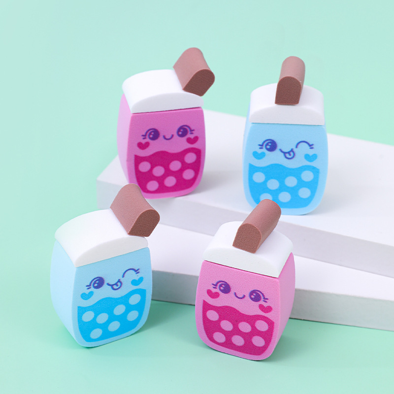 Personalización de fábrica, taza de té de leche suave y linda, soplo, desmontable, seco y húmedo, maquillaje sin látex, esponja, cojín de aire