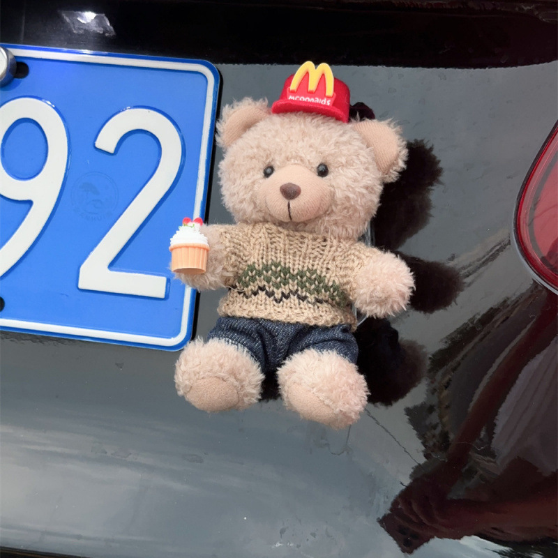 車のトレーラーテールペンダント漫画かわいいクマの尻尾お尻人形装飾ステッカー車の外側のトランク人形|undefined