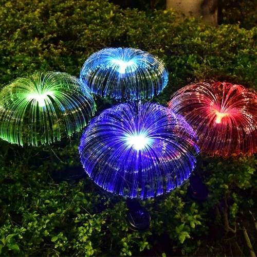 太阳能水母灯花园LED光纤景观灯户外庭院家用氛围装饰地插草坪灯