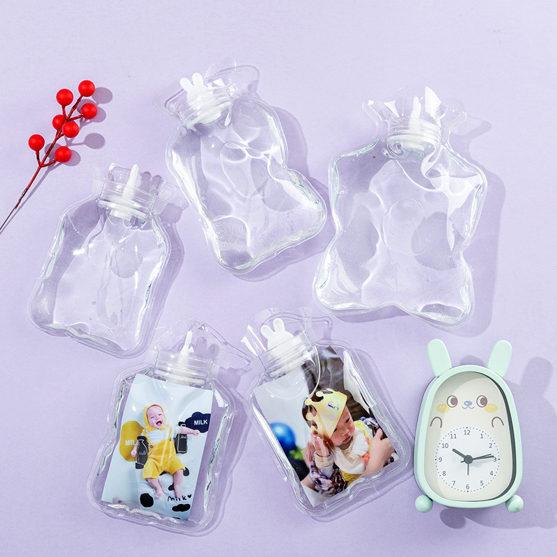 定制透明注水热水袋 彩色印刷小号pvc热水袋做logo冬季礼品暖水袋