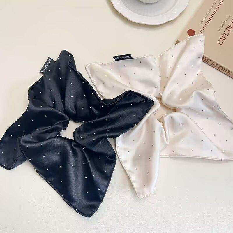 Corea del Sur Satin Star Big intestino anillo de cabello correa de cabello femenina de color sólido de alta calidad cuerdas de cabello correa de cabello