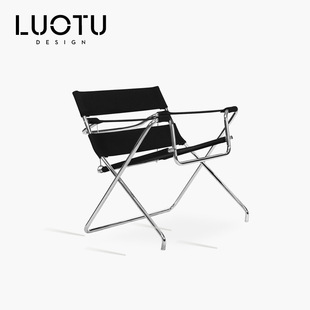 Simple Modern s sofa chair D4 Bauhaus Folding chair antique style stainless steel leisure chair