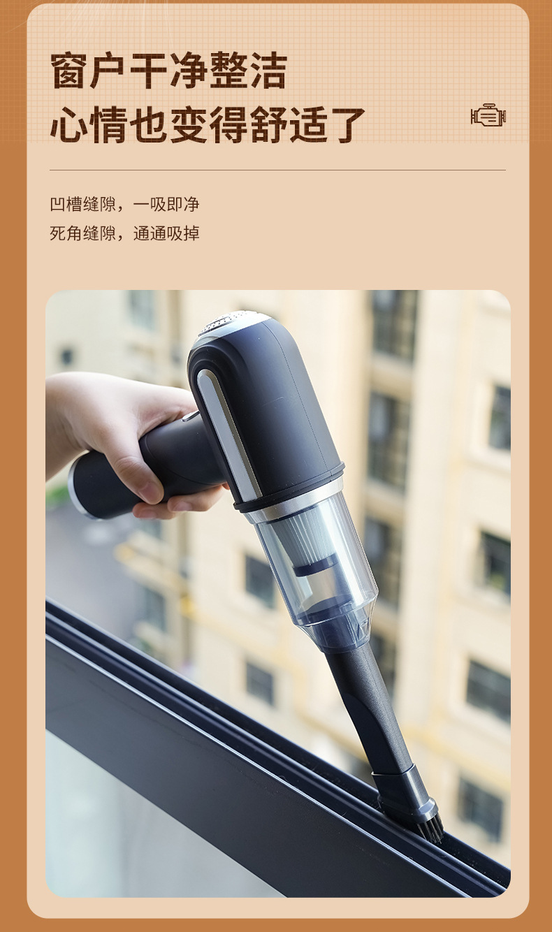 Portable Folding Vacuum Cleaner Household Wireless Charging Handheld Vehicle-Mounted High Suction Desktop Dust Collector