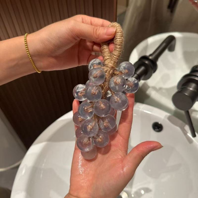 新款水晶葡萄串香皂生日礼物卫生间装饰肥皂串创意趣味个性伴手礼|undefined