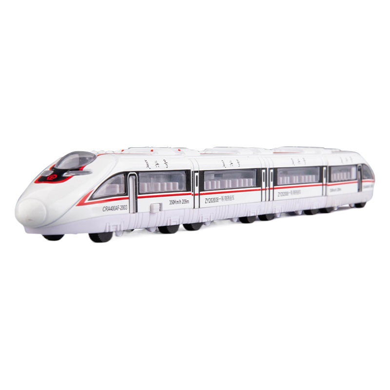 Simulación Tire hacia atrás Puerta Abierta de aleación de alta velocidad modelo de tren magnético armonía Fuxing UEM decoración traje de pista