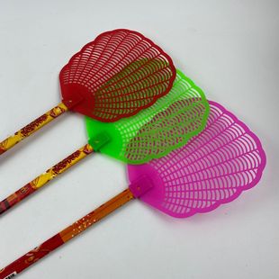 Pure Raw Material Extended 75 Colorful Head Phoenix Tail Bamboo Long Pole Fly Swatter 8009 Durable Mosquito Fly Swatter