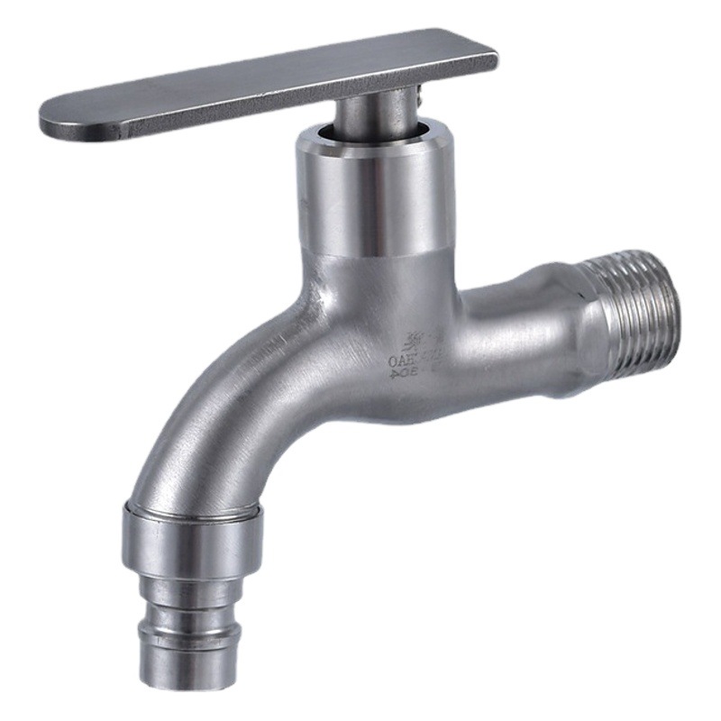 Stainless steel faucet washing machine faucet splash-proof water mop pool extended spout quick tap tap water
