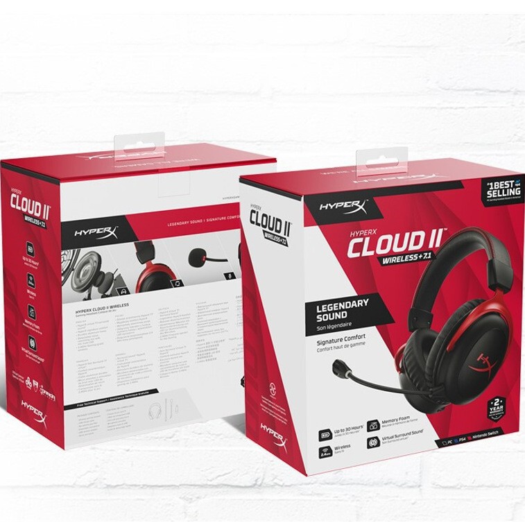 Hyperx Cloud 2 Hurricane 2 Black and Red 7.1 Channel Gaming Headset Desktop Laptop Headset