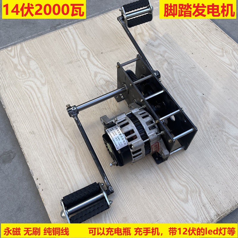 脚踏发电机12V24V2000W220v800瓦手摇交流永磁无刷直流电充电其他