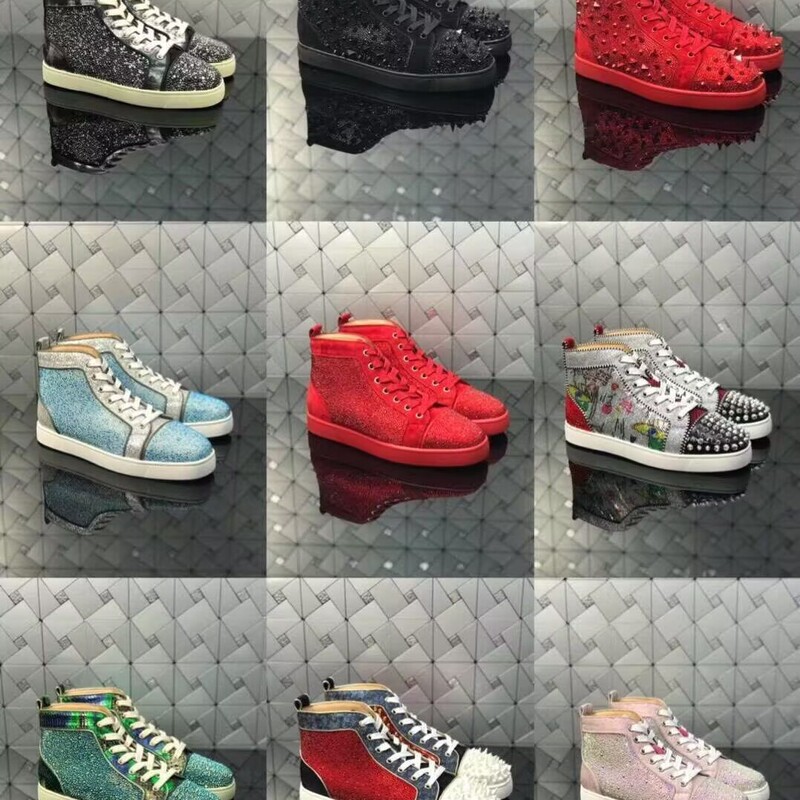 European New High-Top Men's Shoes Fashion Trendy Rivet Genuine Leather Casual Lace-Up Couple Shoes Korean Version Personalized Trendy Shoes