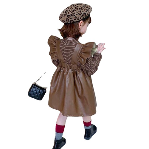 Set of 2 Girls' Skirts  Trendy Children's Spring and Autumn Small Sleeve Girl Fashion two-piece set D65