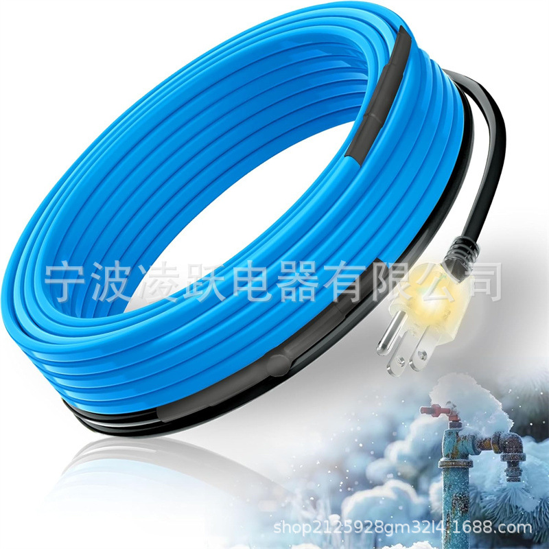 热胶带用于水管冷冻保护与恒温器,自调节热跟踪管加热电缆水管加