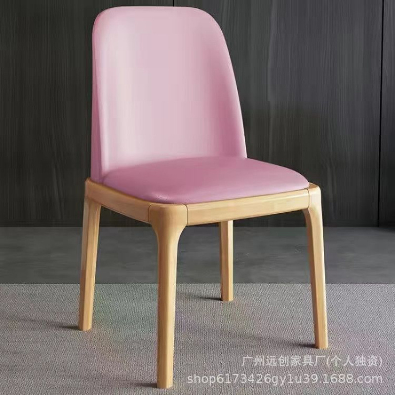 实木餐椅轻奢餐桌椅子家用简约现代北欧餐厅软包凳子餐桌椅靠背椅|undefined