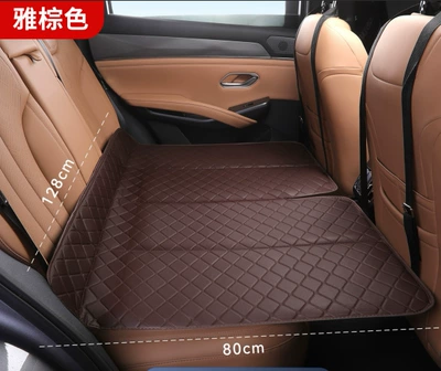 Vehicle-mounted inflatable bed, for Sedans and Suvs, Foldable - 128x80cm-standard-size-storage-bag-included-elegant-brown-thickened-inflatable-and-foldable