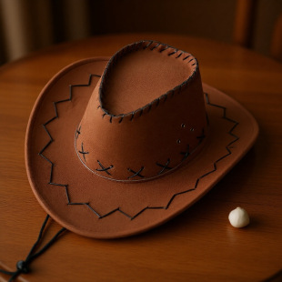 Men's and Women's Cowboy Hat Sunscreen Sunshade Hat Prairie Sunshade Hat Western Cowboy Hat Couple's Brim Xinjiang Topper Hat Suede