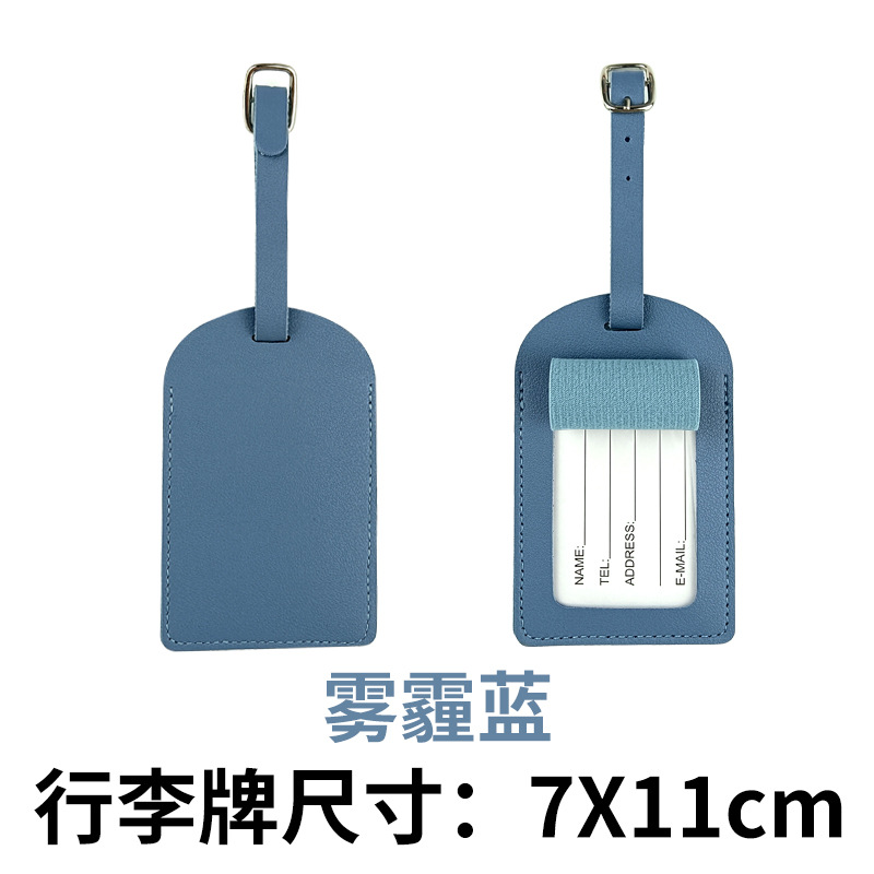 Tarjeta de embarque de punto transfronterizo, piel de pu gruesa, cartera de pasaporte LOGO, bolsa de pasaporte con tarjeta de papel, juego de etiqueta de equipaje