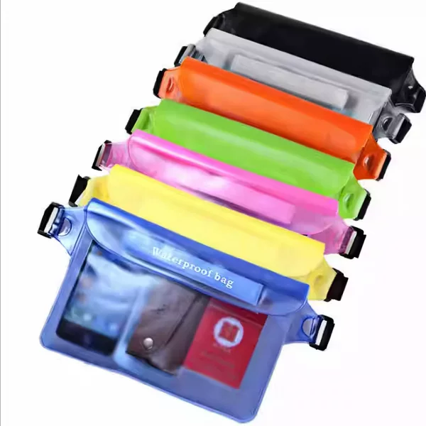 Cross-Border Large Mobile Phone Waterproof Bag Waist Bag for Playing in the Water at the Beach, Swimming and Rafting, Large-Capacity Waist Bag with Three Seals