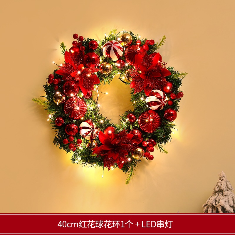 Decoraciones navideñas transfronterizas creativas guirnaldas navideñas puertas colgantes de caña ventanas atmósfera diseño de colgantes navideños