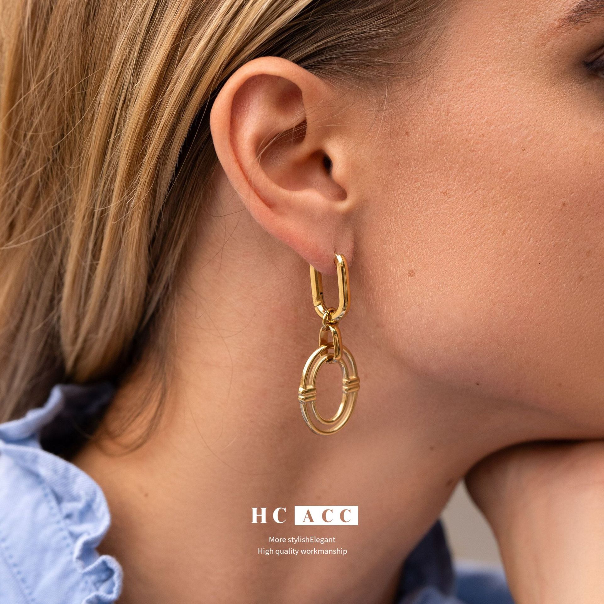 fashion-niche-design-circle-pendant-earrings-copper-plated-gold-commuter-elegant-womens-ear-jewelry-european-and-american-style