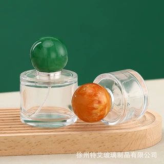 透明玻璃香水瓶圆柱型香水分装瓶补水玻璃瓶化妆品分装香水喷雾瓶