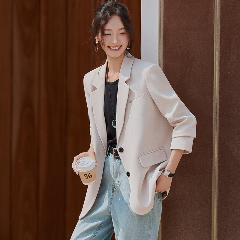 安可拉红西装外套女春秋2025新款职业气质高级上衣休闲小个子西服|undefined