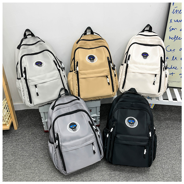 Unisex Solid Color Nylon Zipper Fashion Backpack School Backpack display picture 17