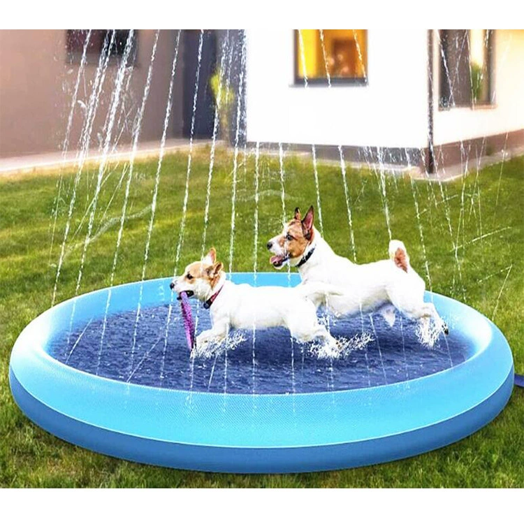 Коврик-распылитель для домашних животных, уличный газонный игровой коврик, водная игрушка для собак, ПВХ, спринклерный коврик для серфинга