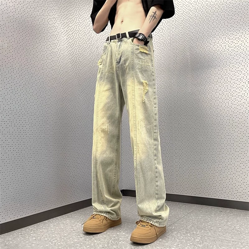 Черные летние джинсы, брюки, oversize, свободный прямой силуэт