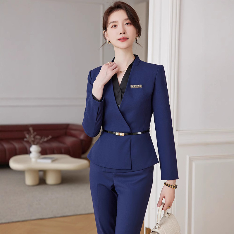 Spring and Autumn high-grade professional suit suit Women's Business Formal wear workwear elegant suit high-end commuter work clothes