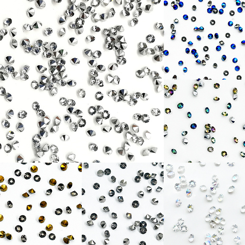 Nueva moda aguda taladro de uñas bolsas accesorios taladro caliente accesorios de ropa accesorios accesorios de joyería cristal suelto