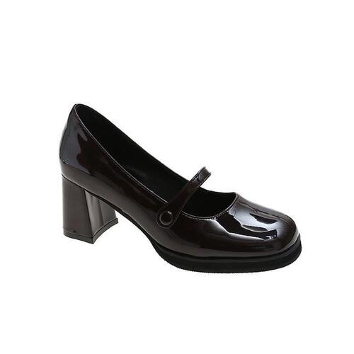 French high-heeled Mary Jane shoes  spring and summer new retro medium thick heel JK single shoes fairy style fashionable high heels