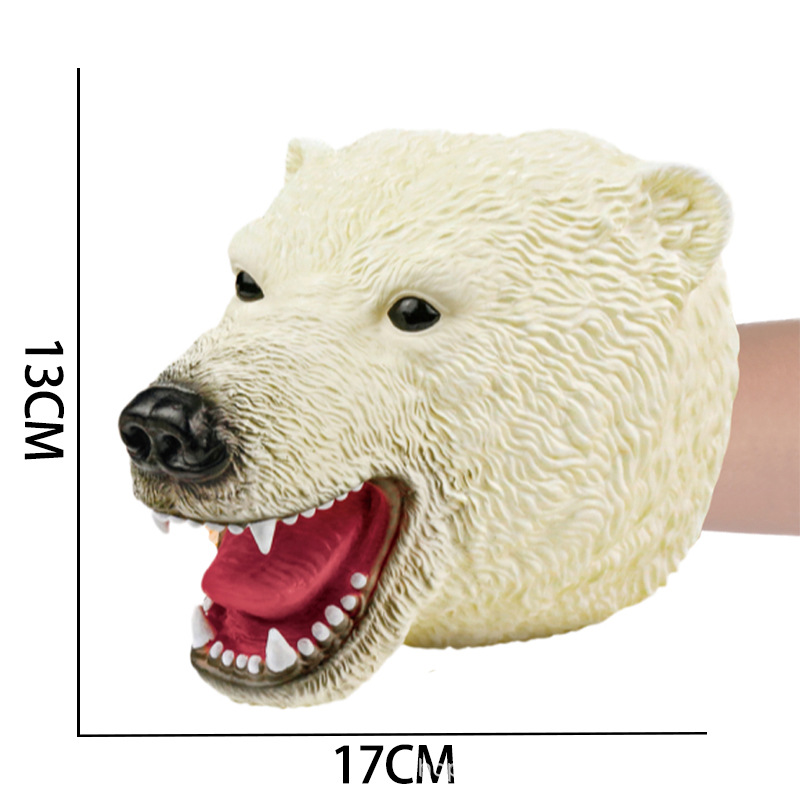 Guantes de títeres de mano de dinosaurio, goma blanda, tiranosaurio, triceratops, simulación de tiburón, modelo animal, puesto, brazo de tiburón, juguete transfronterizo