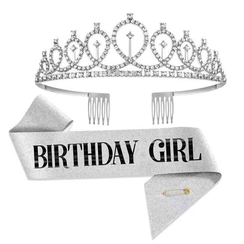 欧美生日派对皇冠头饰发卡头箍字母hapybirthday生日快乐发箍