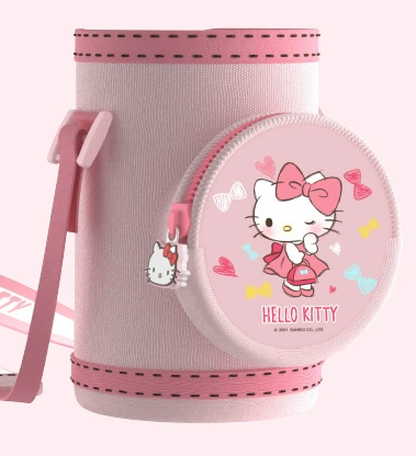 Cartoon genuine glass, children's bag strap, protective case, with embroidery