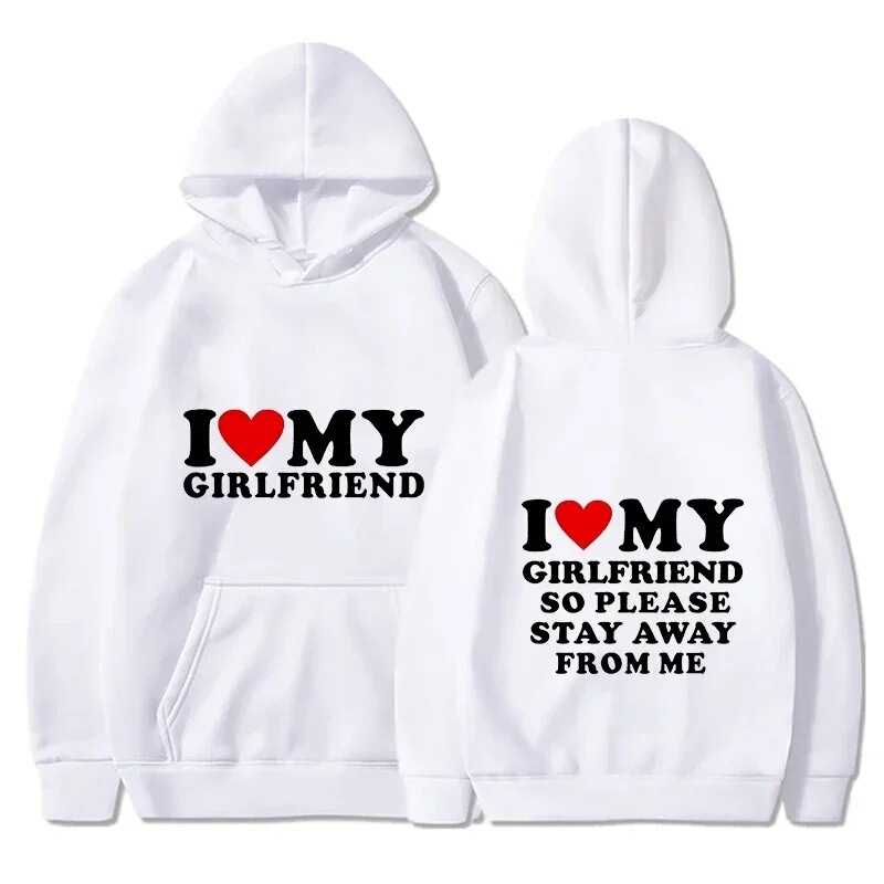 【Cross-Border European Size】I Love My Girlfriend and I Love My Boyfriend Printed Hoodies Couple Fashion 【Cross-Border European Size】I Love My Girlfriend and I Love My Boyfriend Printed Hoodies Couple Fashion