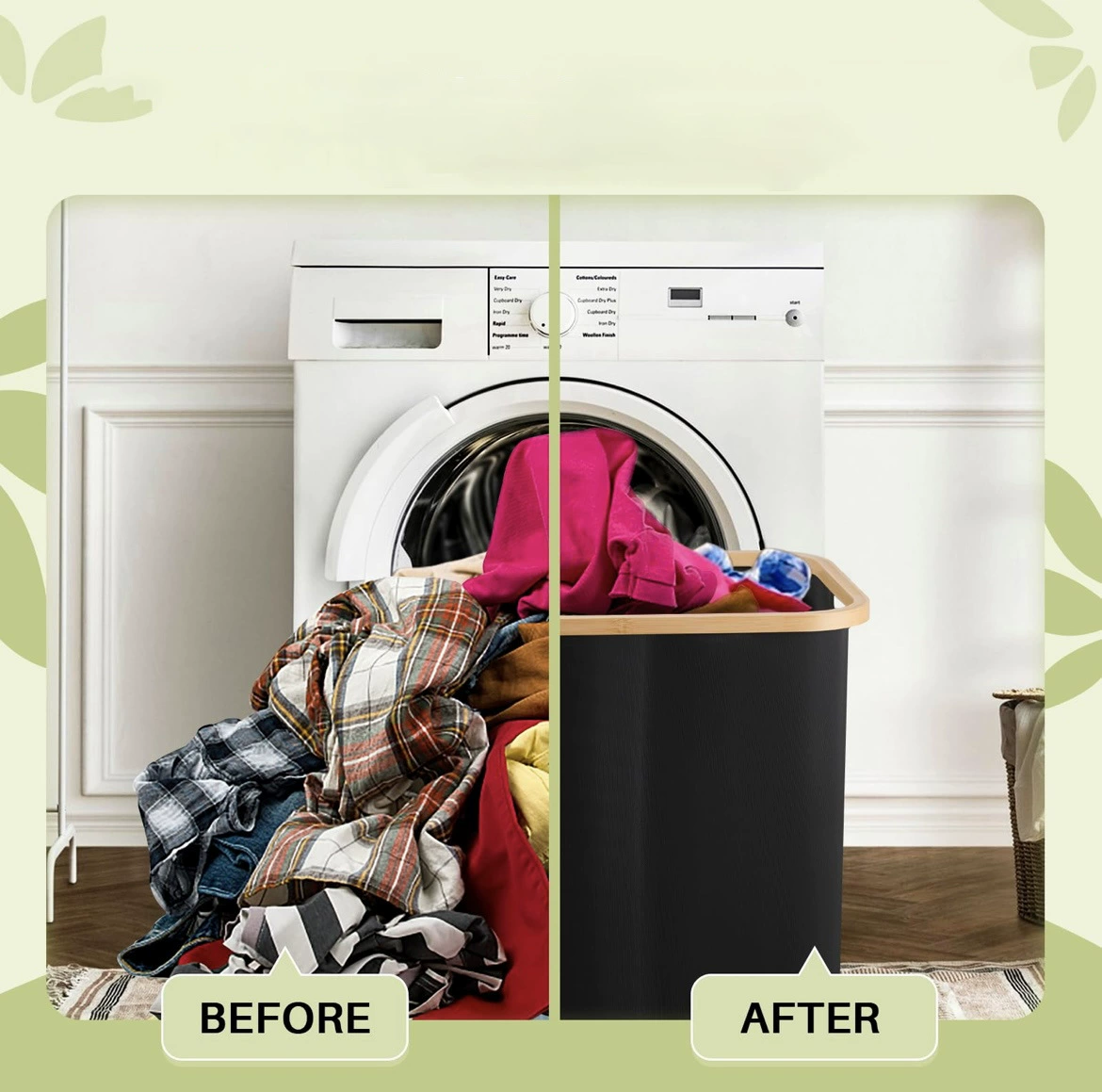 Big capacious foldable laundry basket, storage basket, Amazon, classification